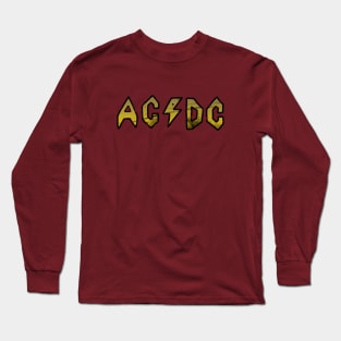 Butt-Head AC/DC Distressed - Gold Long Sleeve T-Shirt